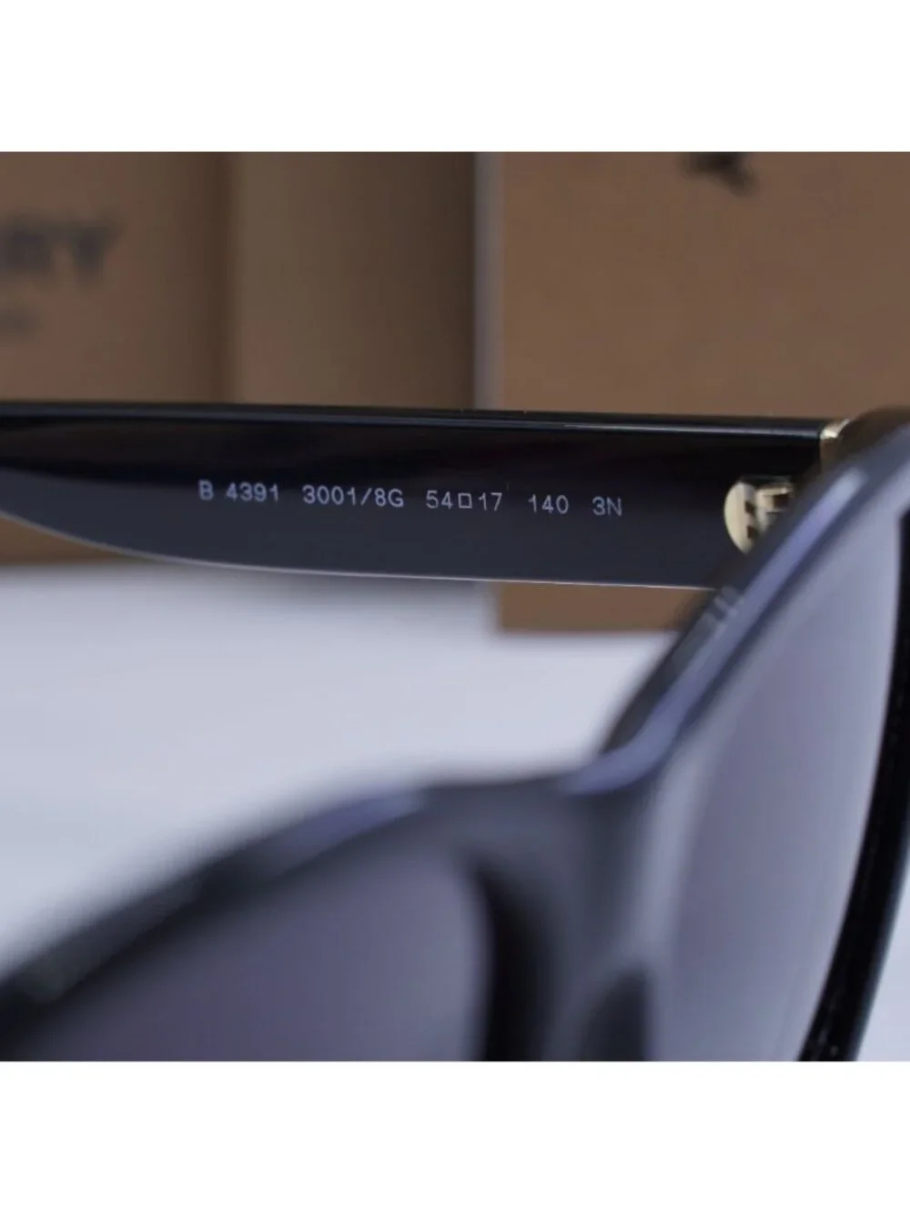 Burberry BE4391 30018G Square Sunglasses - Black/ Grey Gradient